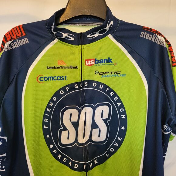 HINCAPIE SPORTWEAR MEN'S FULL ZIP Cycling Jersey LARGE - Picture 2 of 4